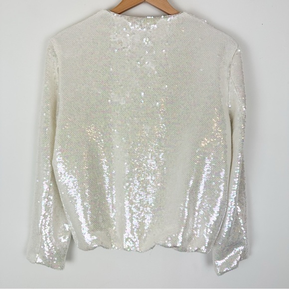 NWT Elie Tahari Sequin Bomber Jacekt - Picture 8 of 11